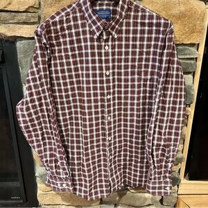 Pendleton Red and‎ White Casual Button Down Shirt
